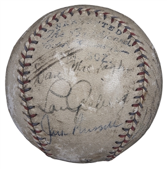 1934 New York Yankees vs Washington Senators Signed Baseball With Ruth, Gehrig & Lazzeri (JSA)